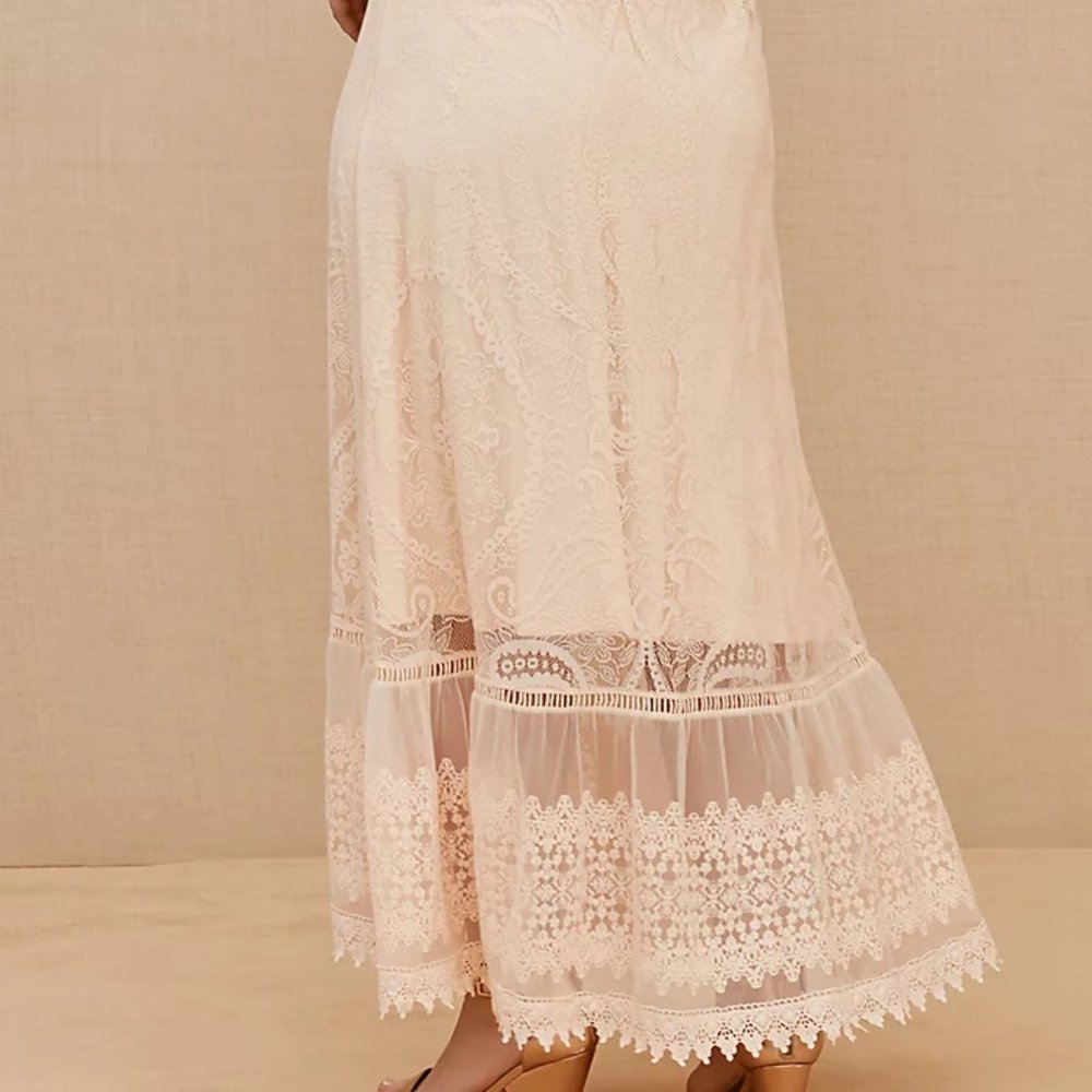 Torrid 4X Dress Sheer Lace Maxi Boho Beach Wedding - Picture 3 of 9